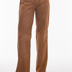 Mango Camel suede pants sz 8